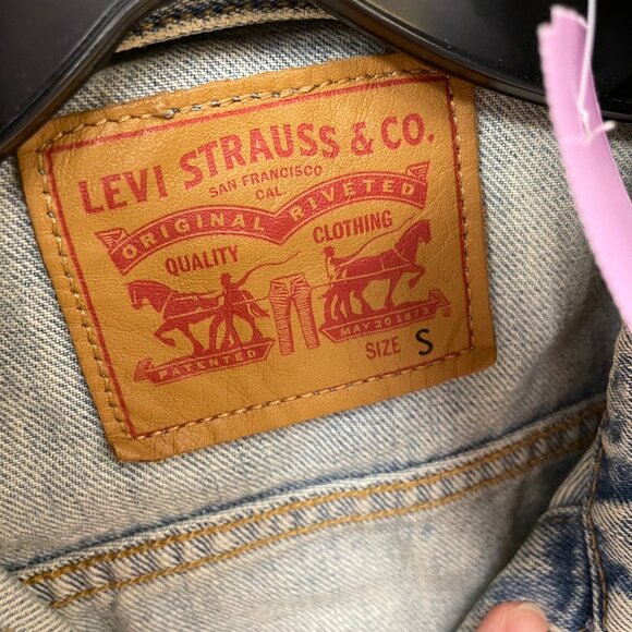 Levi's blue denim jean jacket size small - Picture 3 of 5